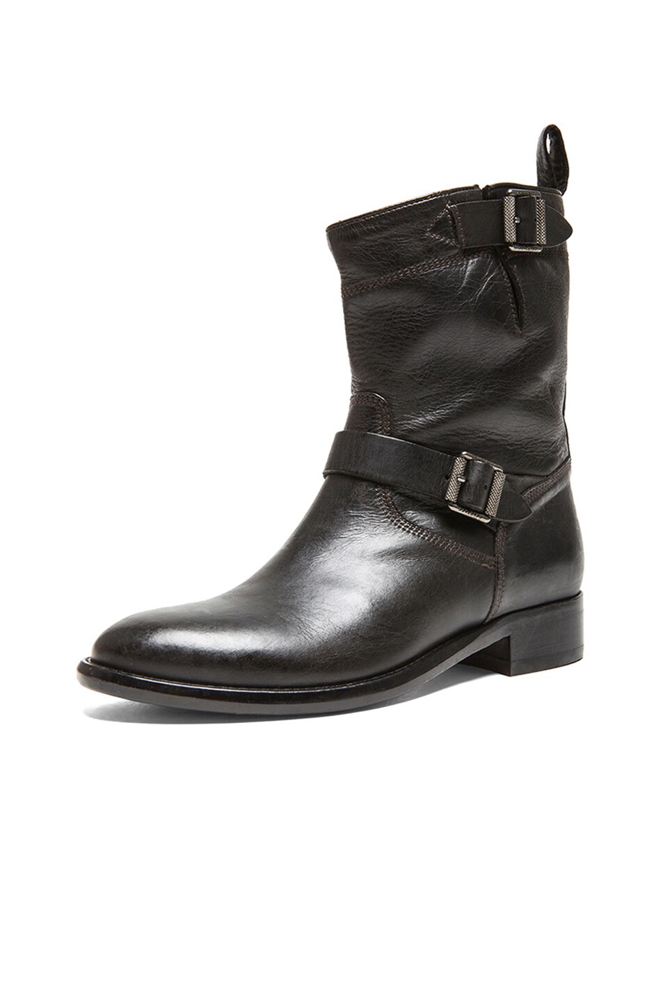 Belstaff Bedford Handwaxed Leather Boots in Black | FWRD