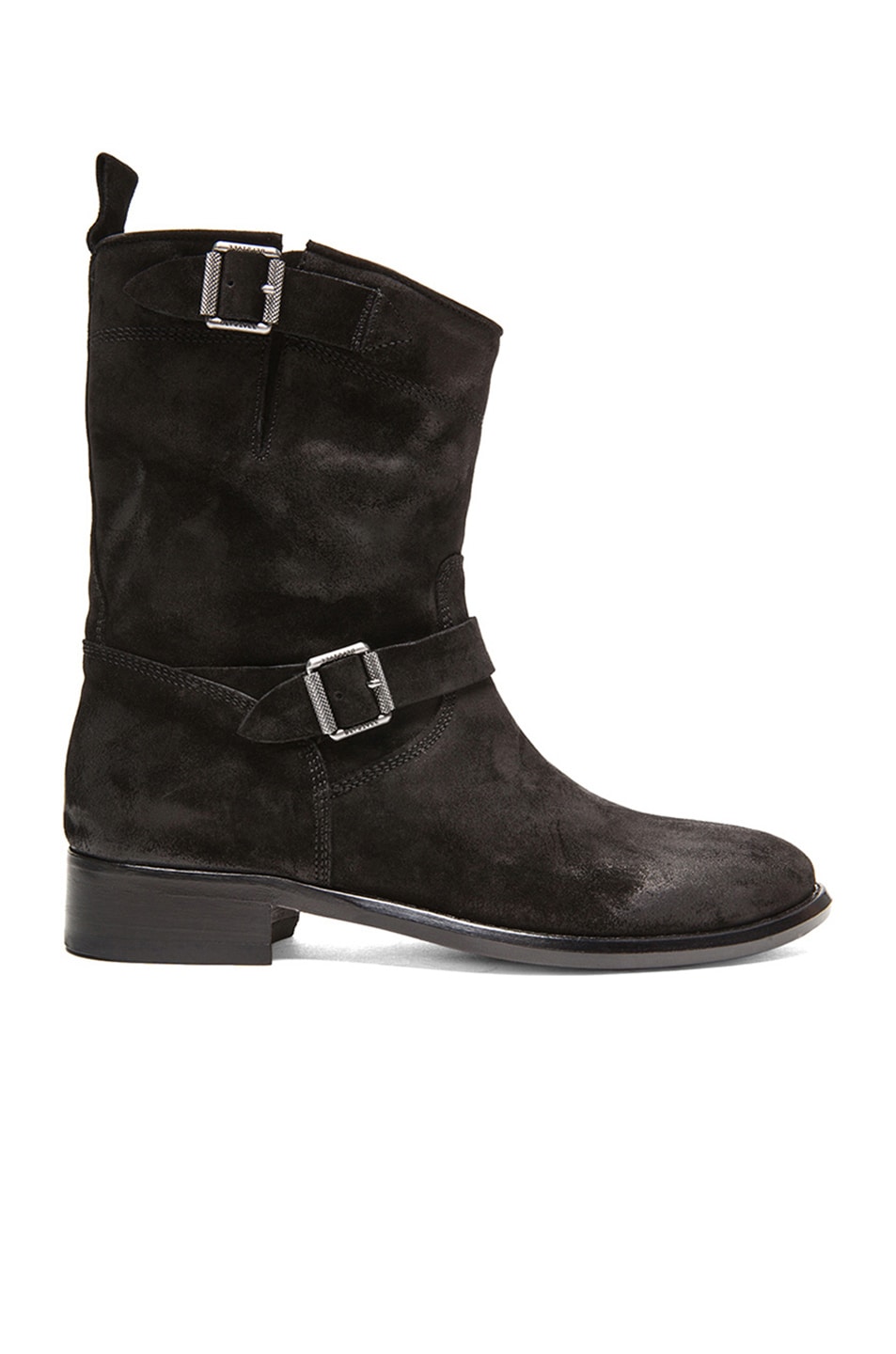 Image 1 of Belstaff Bedford Boots in Black Waxed Suede