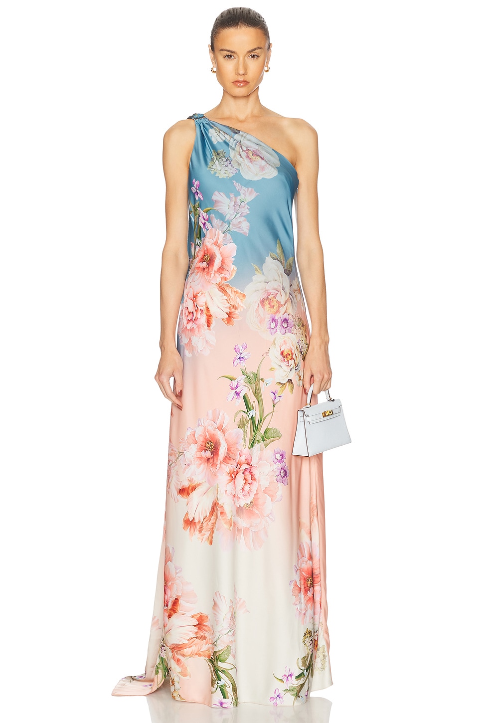 HEMANT & NANDITA ONE SHOULDER LONG DRESS