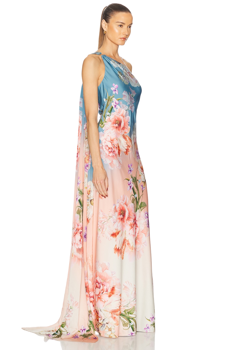 HEMANT & NANDITA ONE SHOULDER LONG DRESS