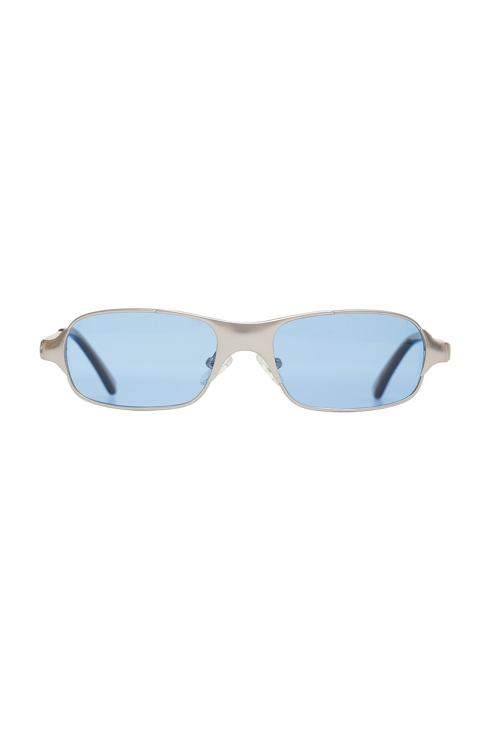 Aitken Rectangle Sunglasses in Metallic Silver