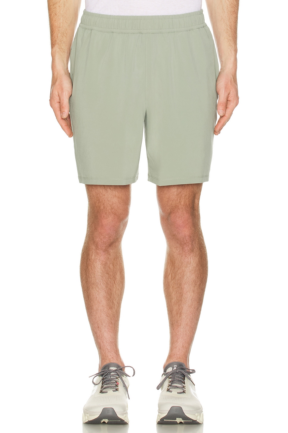 Image 1 of Beyond Yoga Pivotal Performance Short in Grey Sage