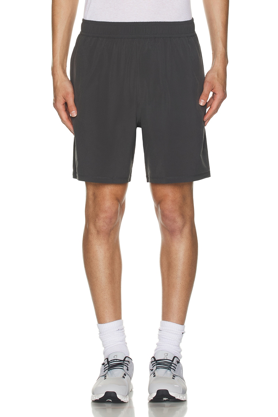 Image 1 of Beyond Yoga Pivotal Performance Short Unlined in Graphite