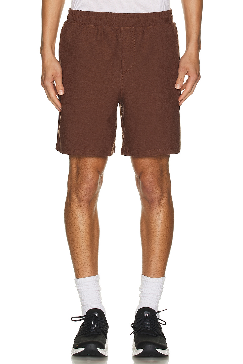 Image 1 of Beyond Yoga Take It Easy Short in Bold Mocha Heather