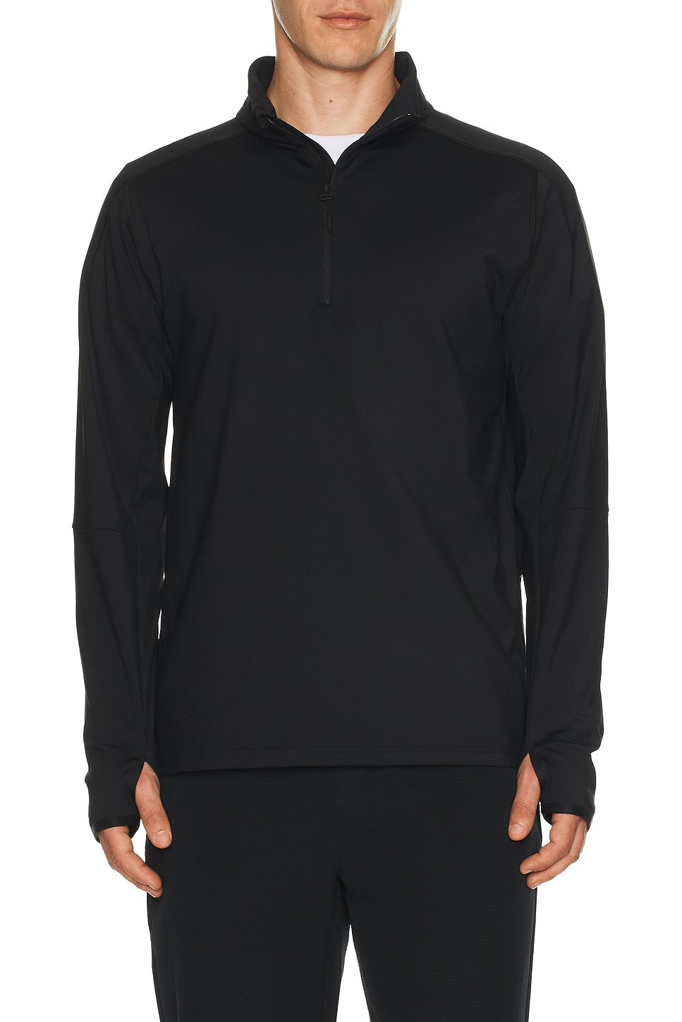 Image 1 of Beyond Yoga Warm Up Quarter Zip Pullover in Black