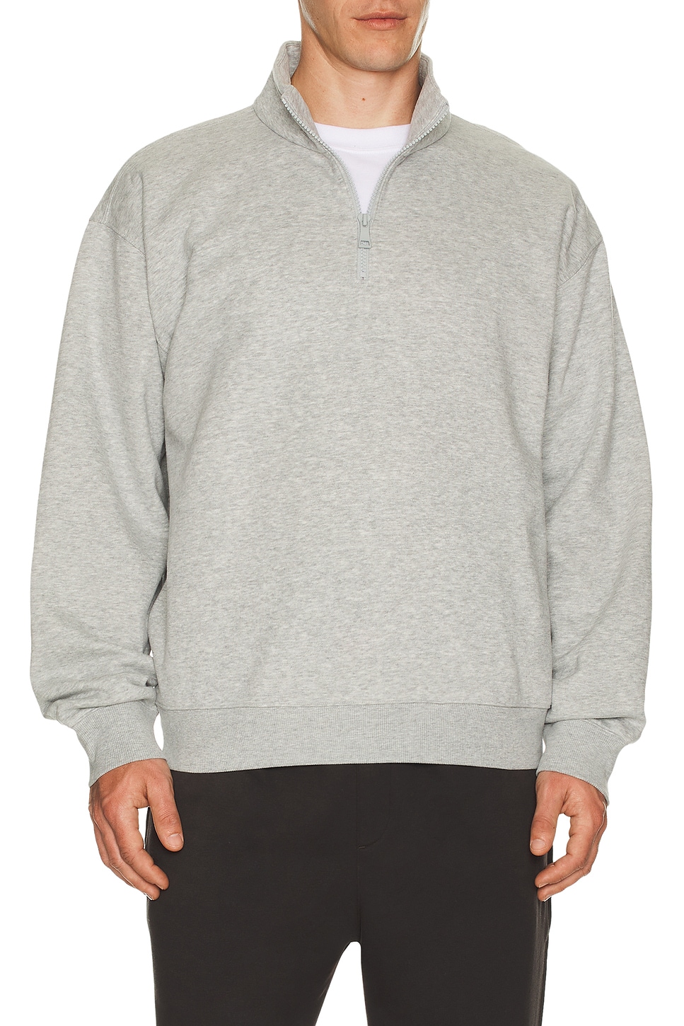 Image 1 of Beyond Yoga LuxeFleece Half Zip Pullover in Light Heather Grey