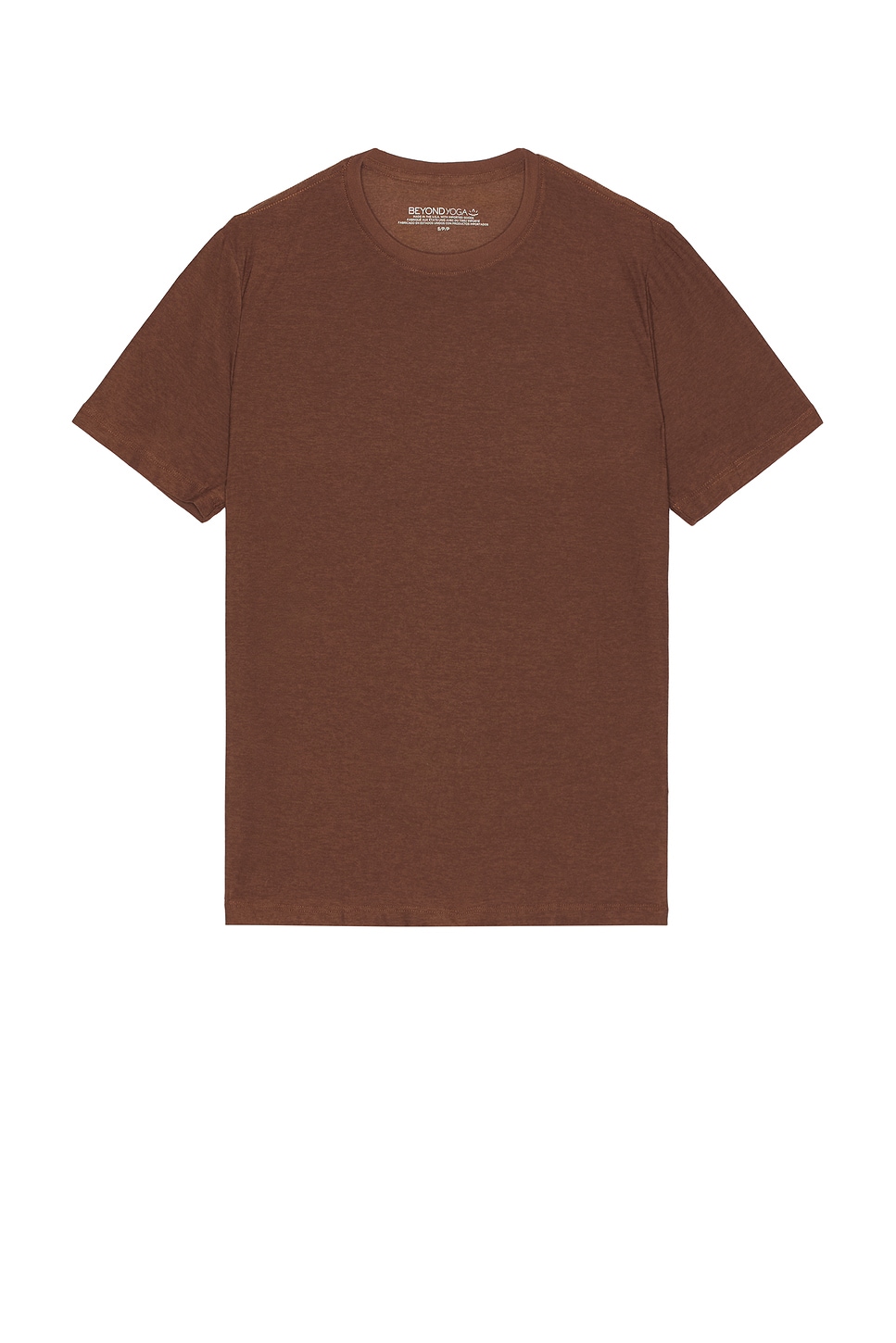 Image 1 of Beyond Yoga Always Beyond Crew Tee 2.0 in Bold Mocha Heather