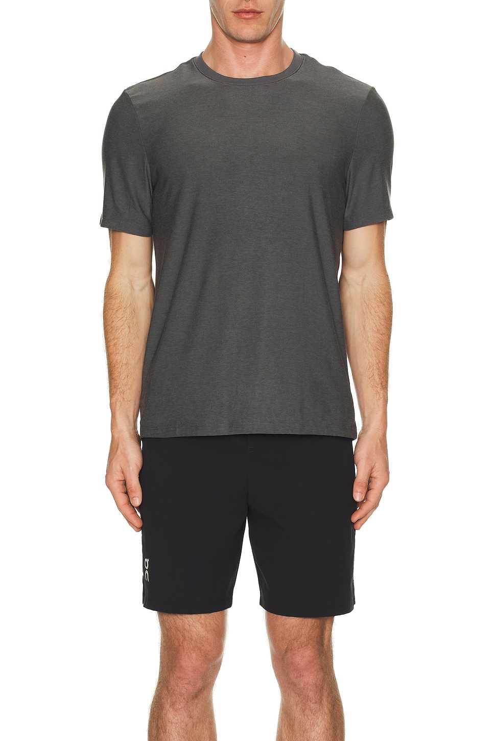 Image 1 of Beyond Yoga Always Beyond Crew Tee 2.0 in True Grey Heather