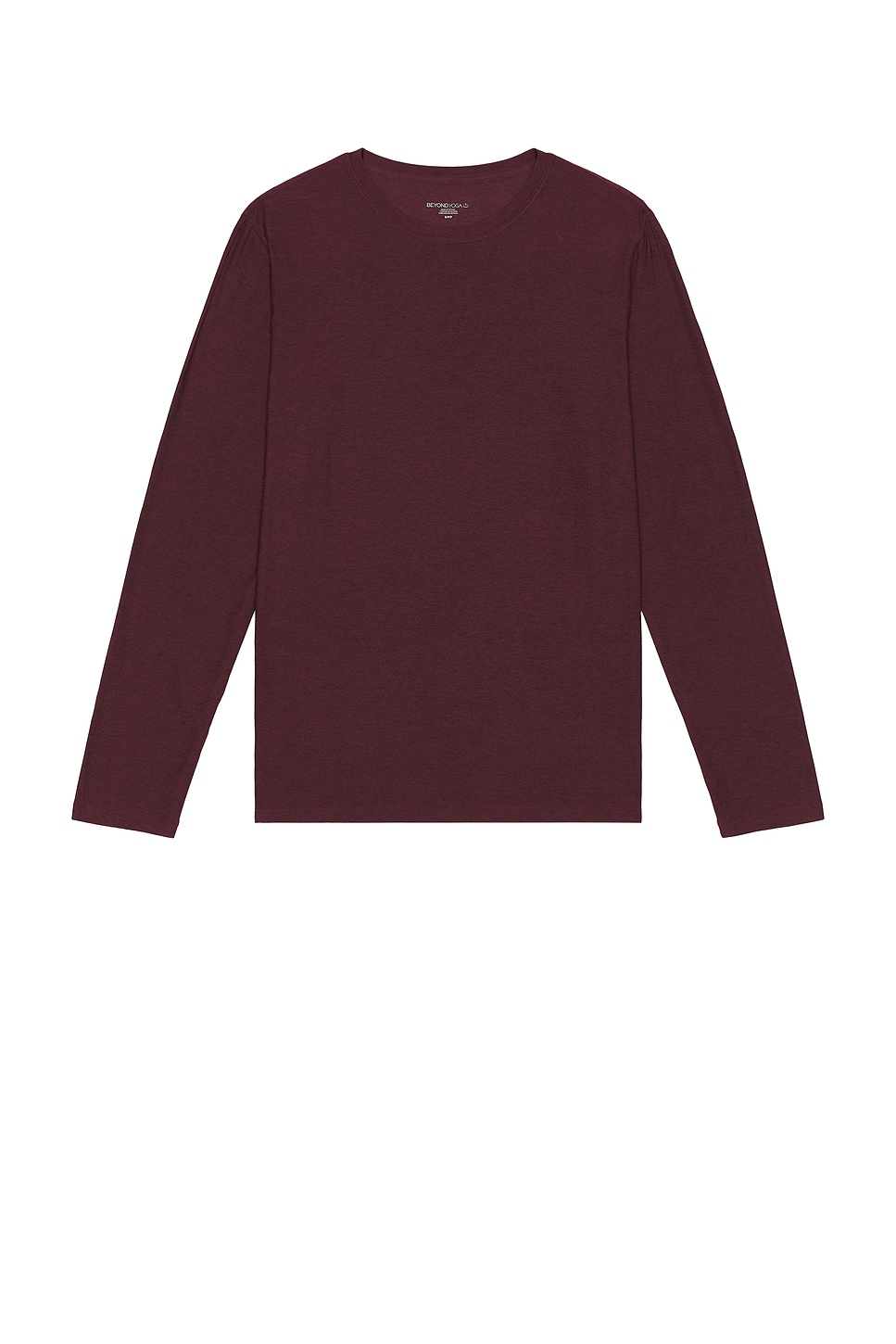 Image 1 of Beyond Yoga Always Beyond Long Sleeve Crew 2.0 in Midnight Burgundy Heather