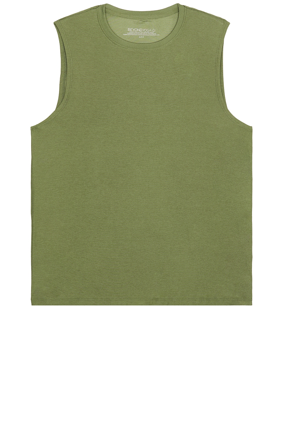 Image 1 of Beyond Yoga Featherweight Freeflo Muscle Tank in Moss Green Heather