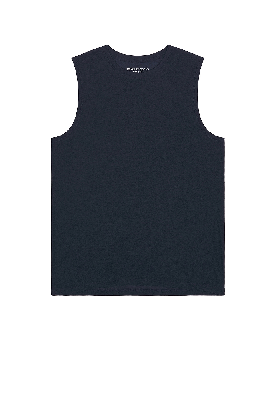 Shop Beyond Yoga Featherweight Freeflo Muscle Tank In Nocturnal Navy