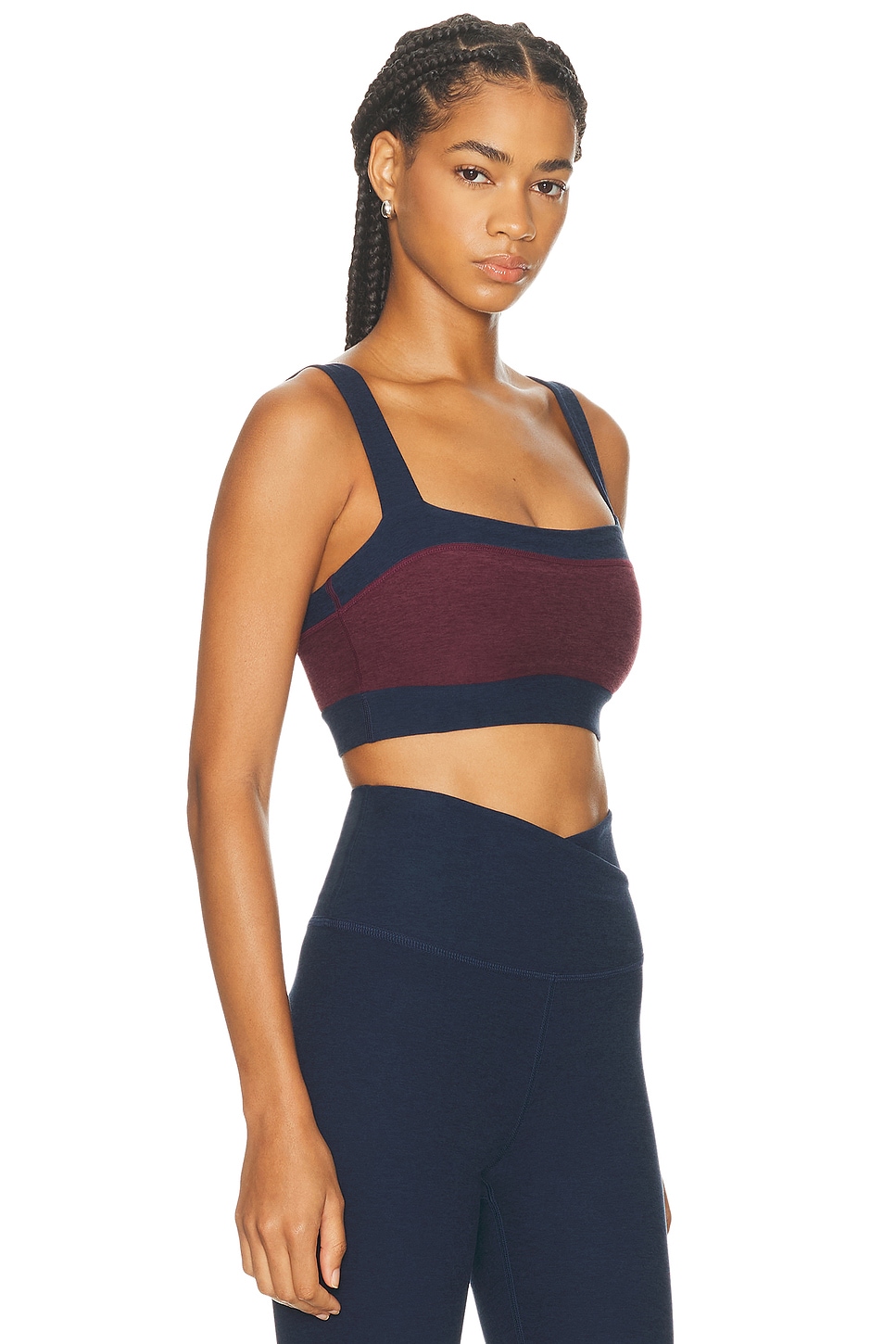 Beyond Yoga Spacedye Horizon Colorblock Bra In Brown