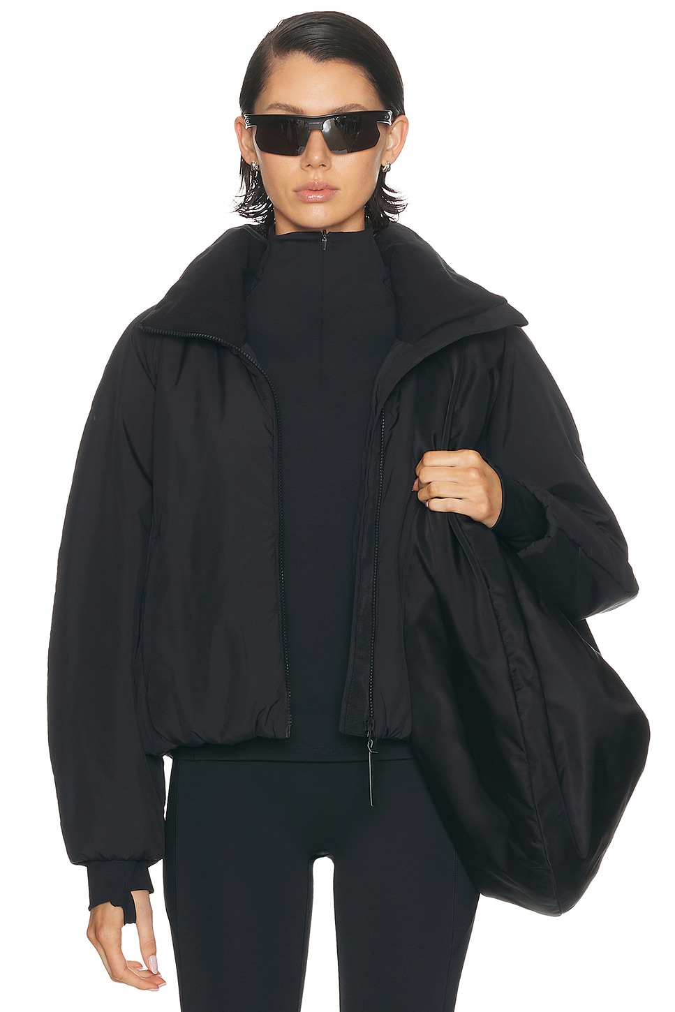 Image 1 of Beyond Yoga Warm Up Puffer Jacket in Black