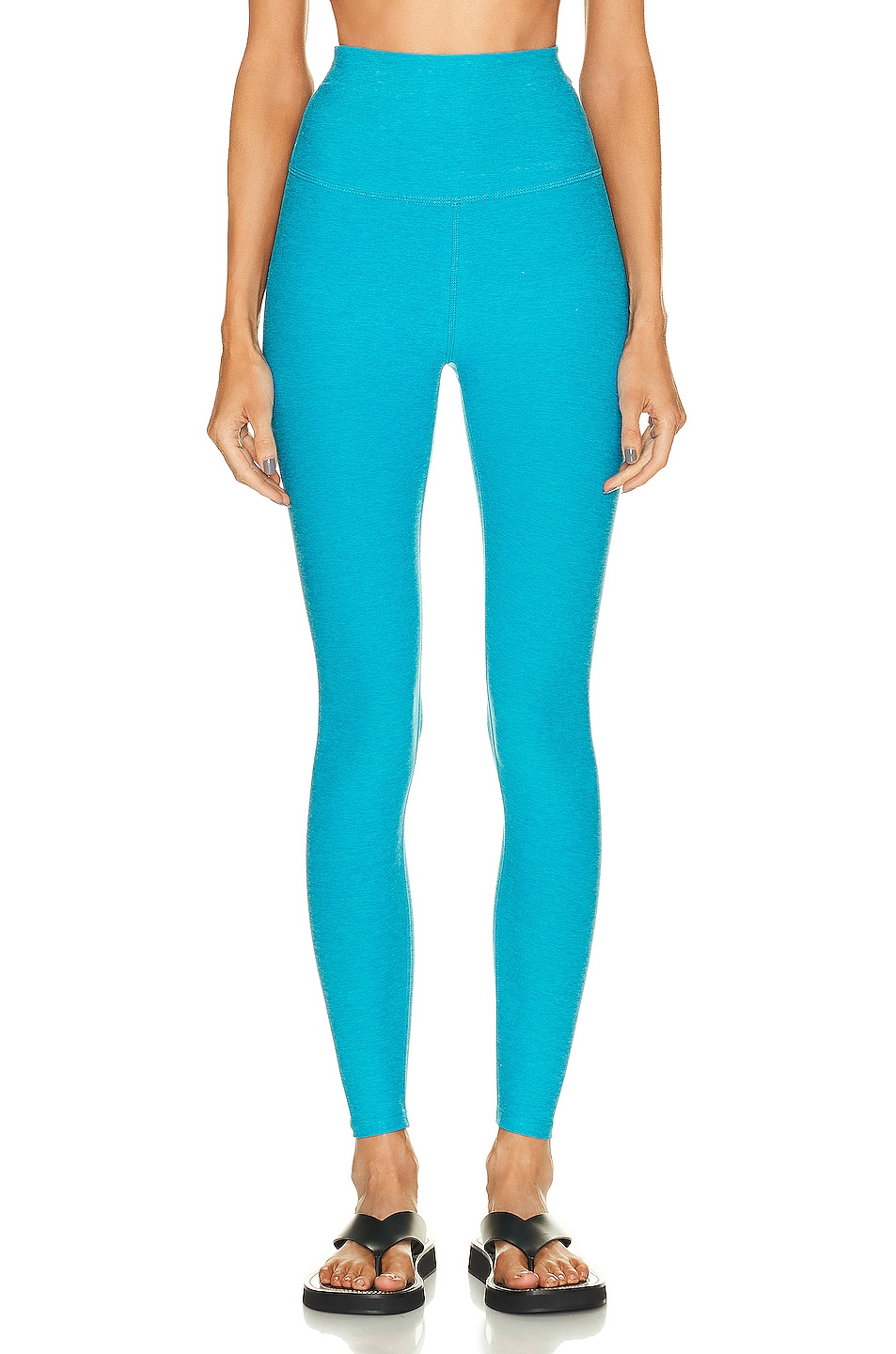Image 1 of Beyond Yoga Spacedye Spin Out Legging in Blue Glow Heather