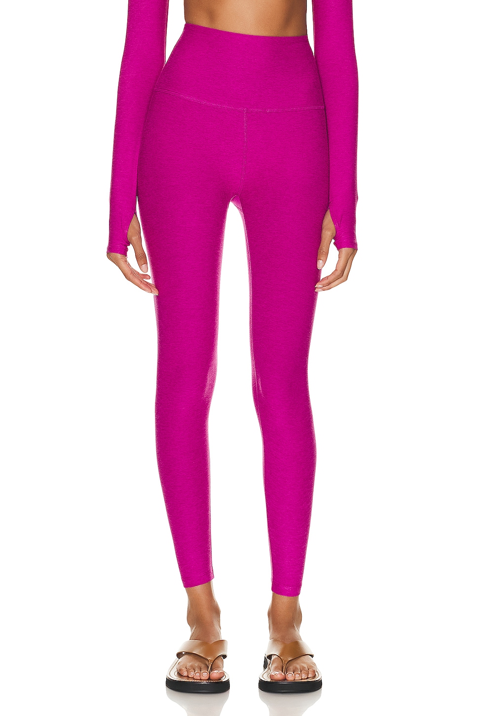 Image 1 of Beyond Yoga Spacedye Caught In The Midi High Waisted Legging in Magenta Heather