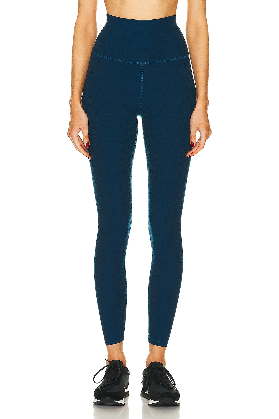 Image 1 of Beyond Yoga Spacedye Caught In The Midi High Waisted Legging in Blue Gem Heather