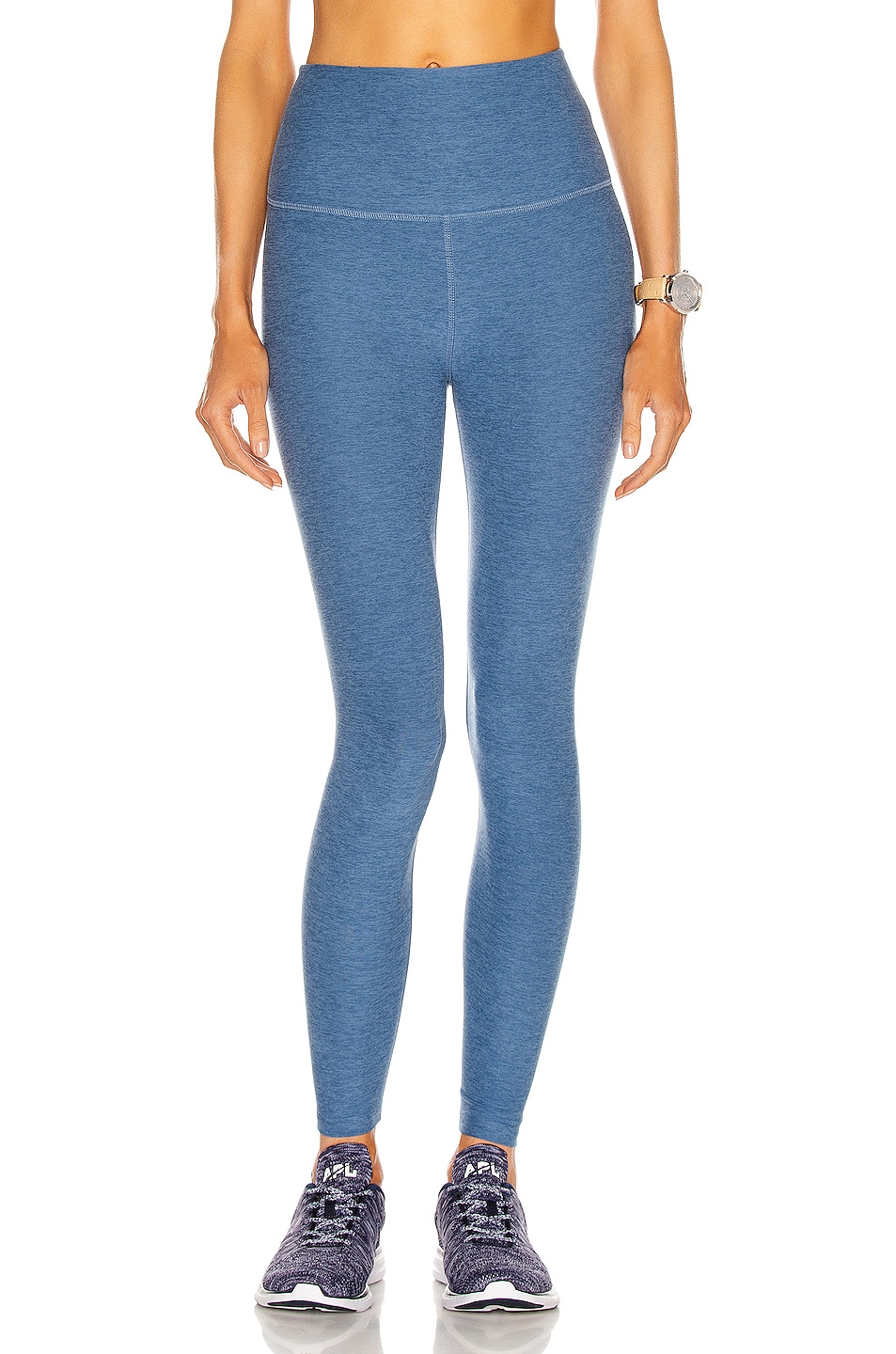 Image 1 of Beyond Yoga Spacedye Caught In The Midi High Waisted Legging in Washed Denim