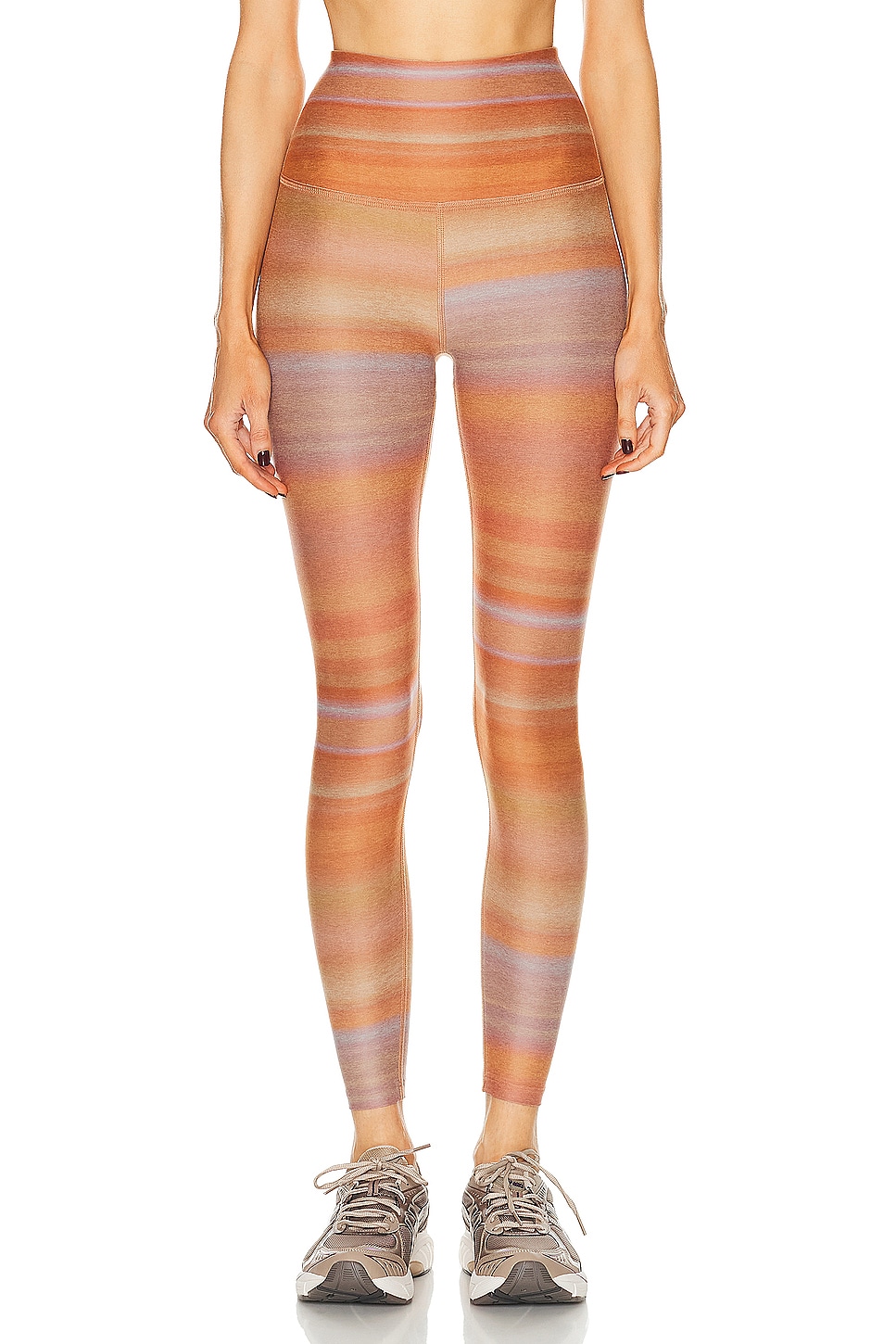 Image 1 of Beyond Yoga Soft Mark High Waisted Midi Legging in Ombre Stripe