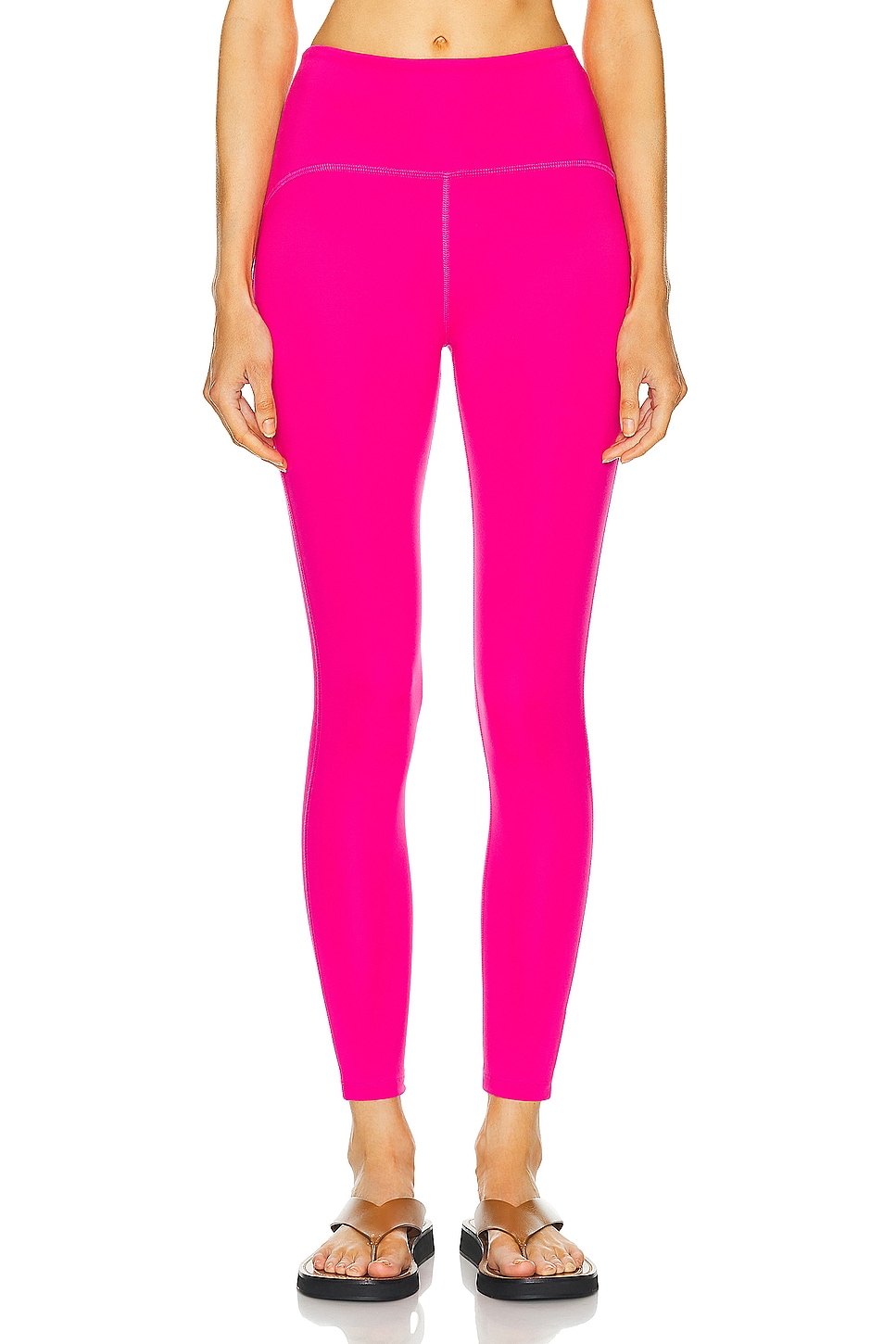 Image 1 of Beyond Yoga Power Beyond Strive High Waisted Midi Legging in Pink Energy