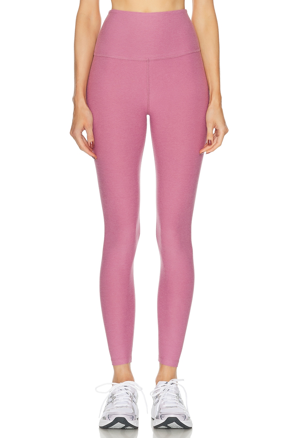 Image 1 of Beyond Yoga Spacedye Caught in The Midi High Waisted Legging in Orchid Blossom Heather