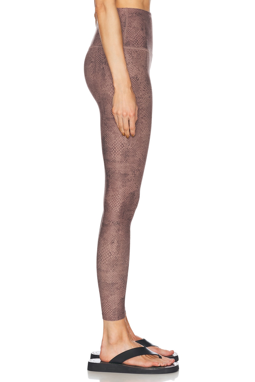 Shop Beyond Yoga Softmark High Waisted Midi Legging In Neutral Snakeskin