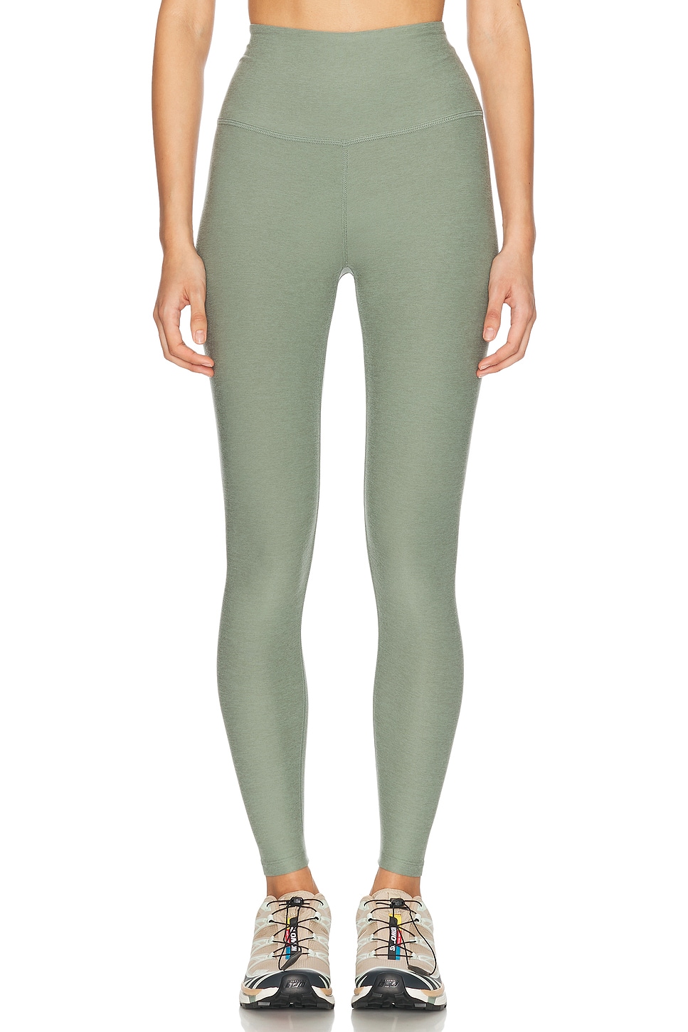 Spacedye Caught in The Midi High Waisted Legging in Sage