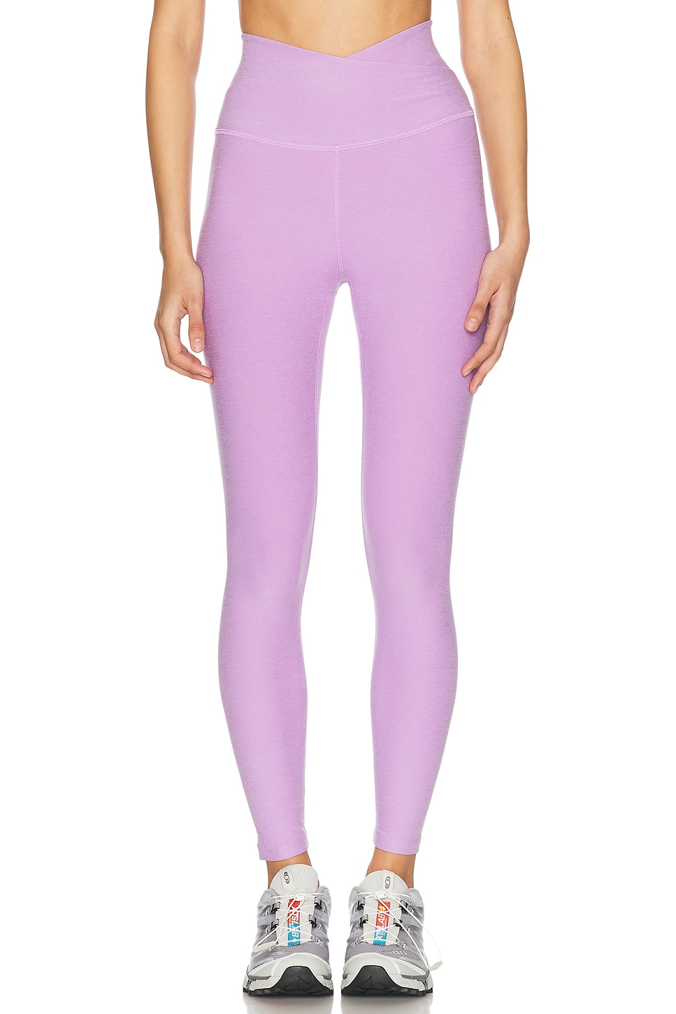 Spacedye At Your Leisure High Waisted Midi Legging in Purple