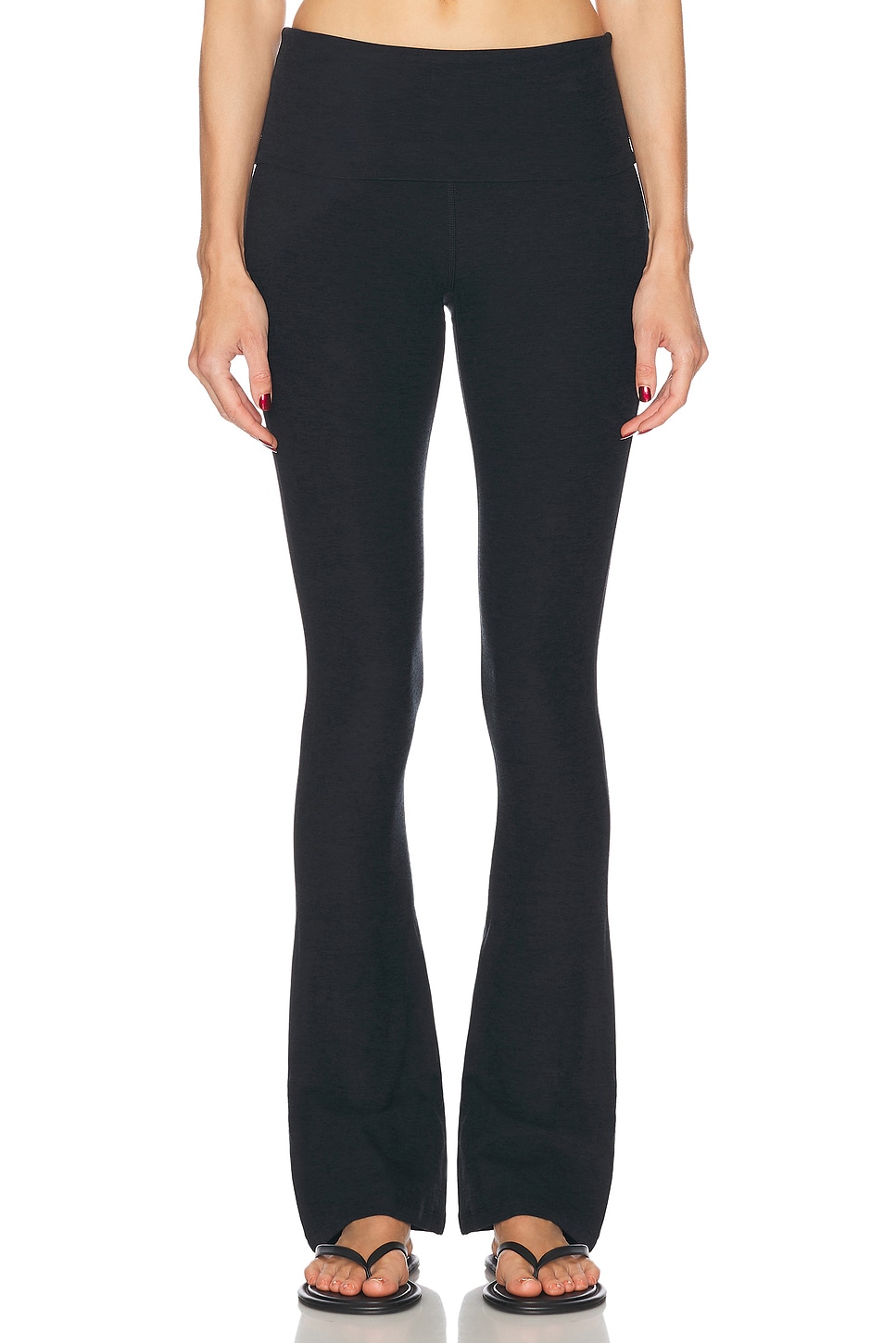 Spacedye Foldover Pant in Black