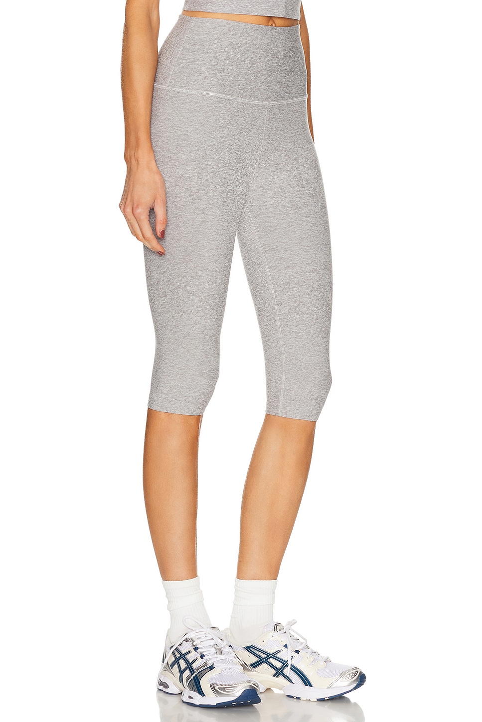 Beyond Yoga Spacedye High Waisted Pedal Pusher Legging In Gray