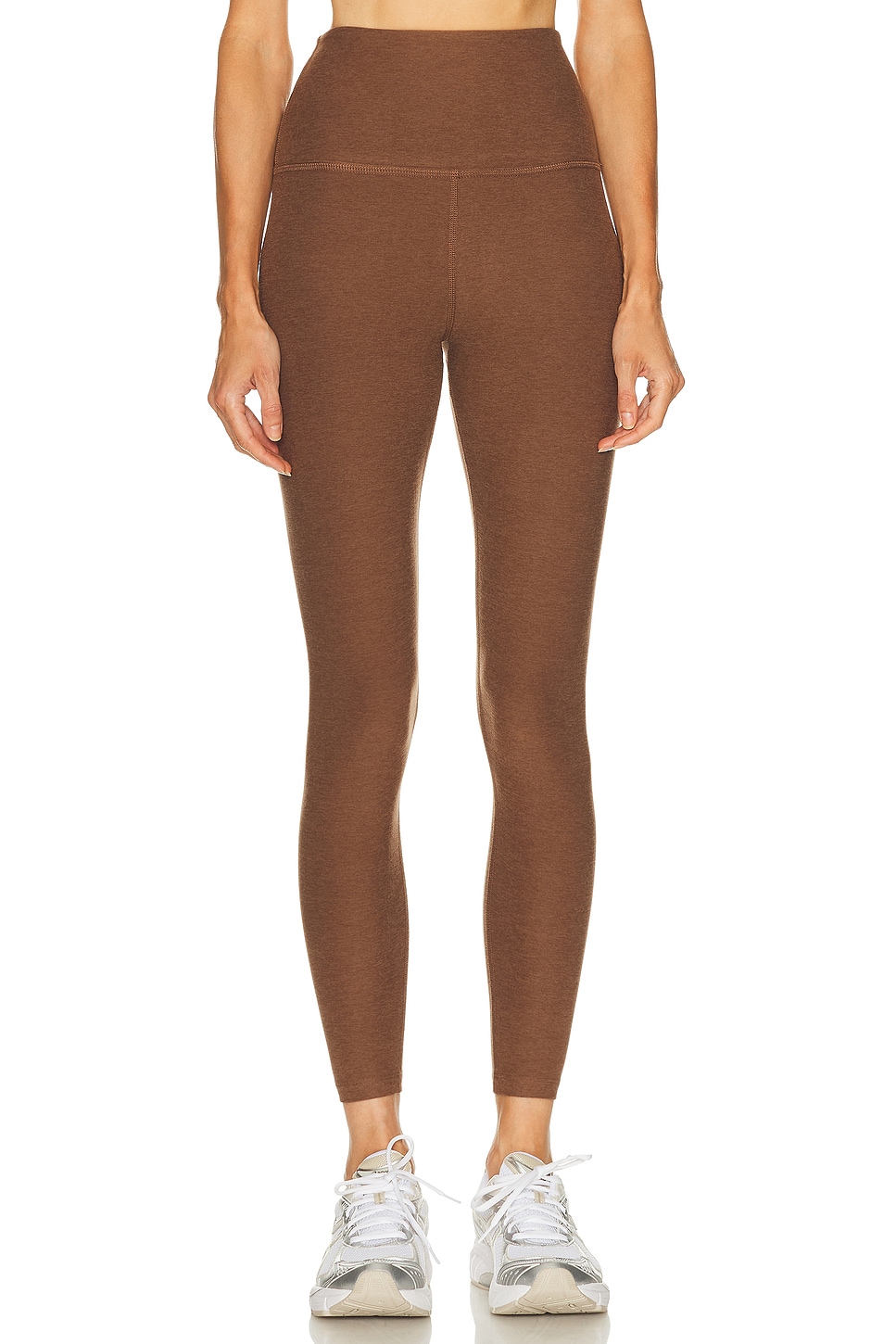 Spacedye Caught In The Midi High Waisted Legging in Brown
