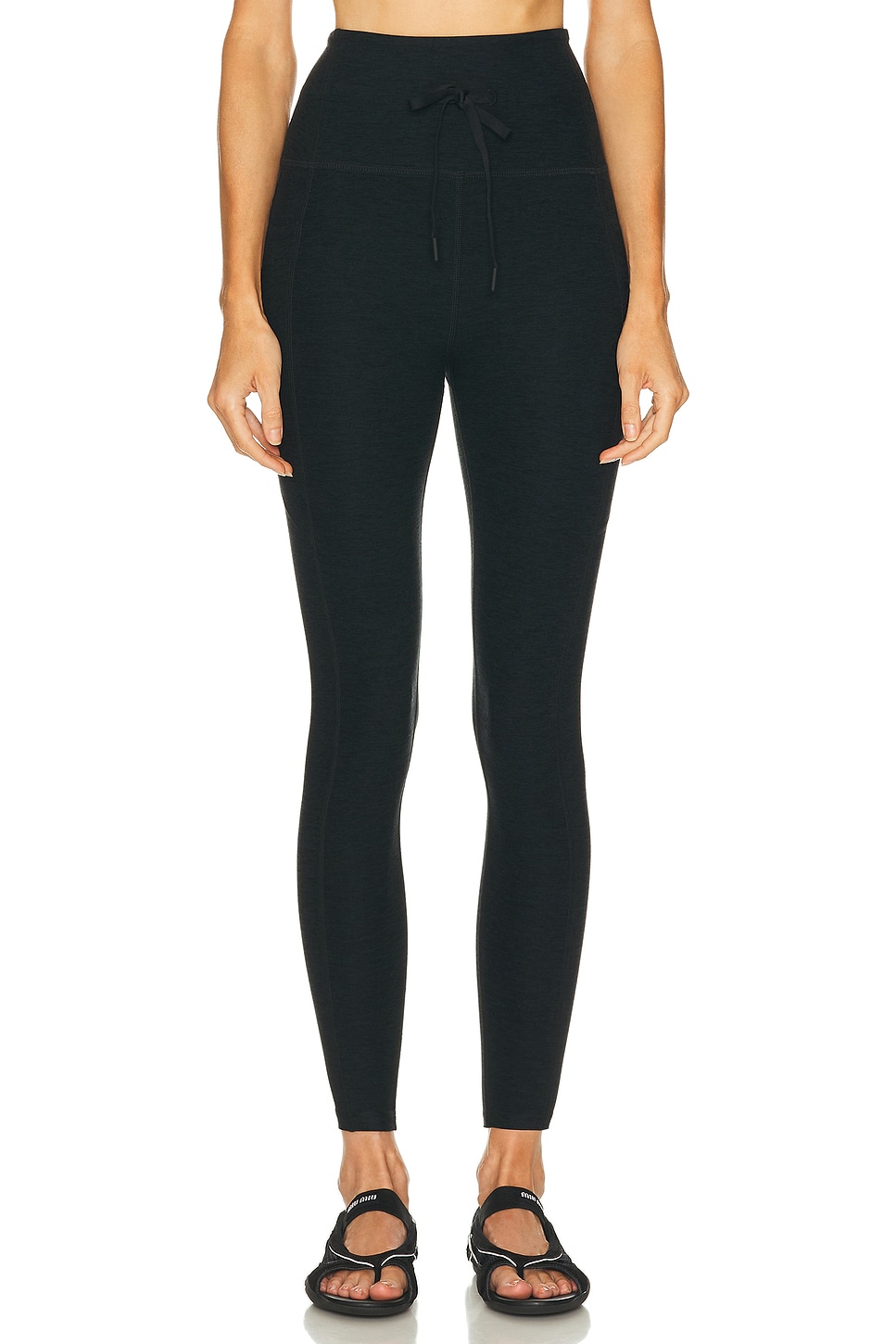 Spacedye Go Pocket Midi Legging in Black