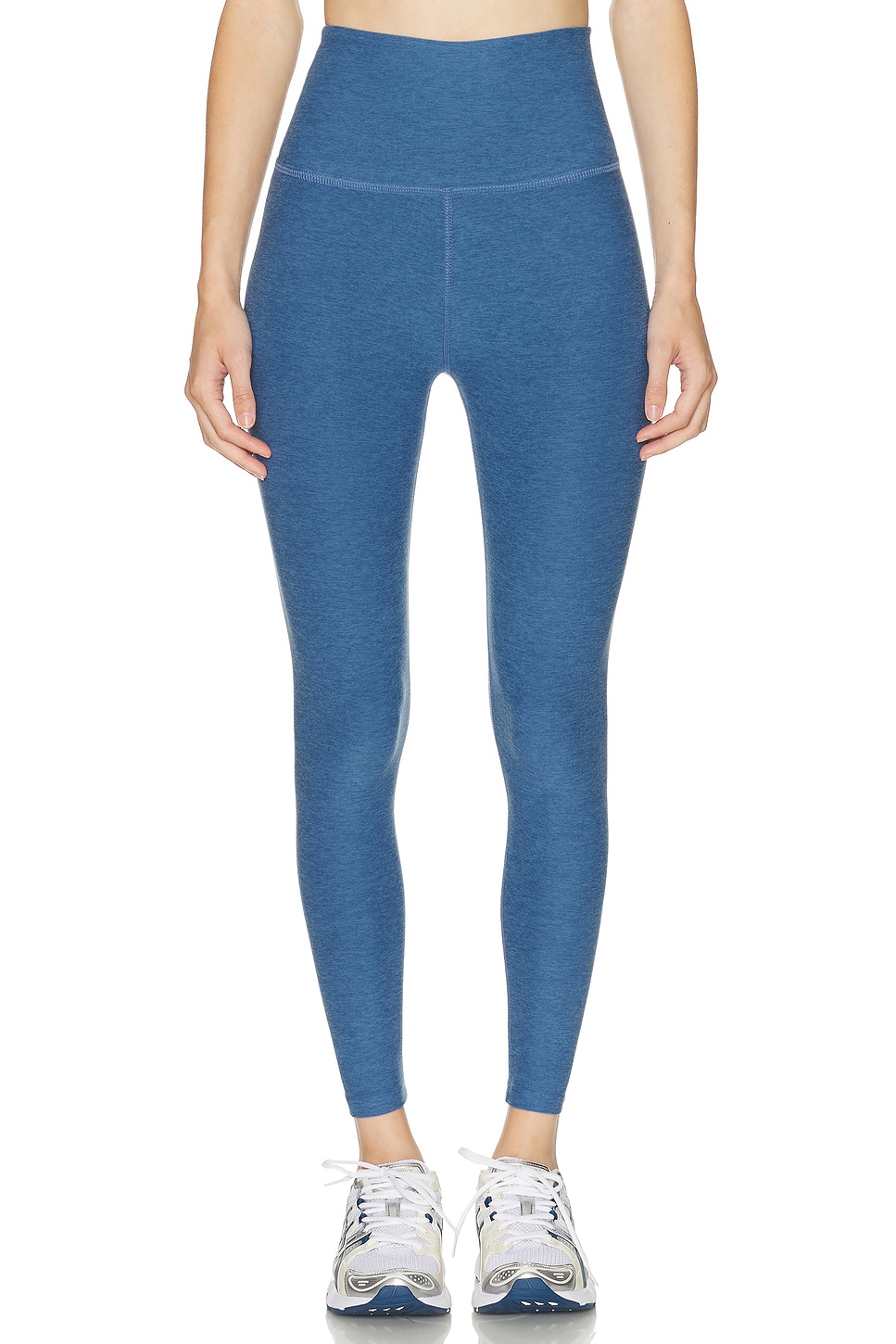 Image 1 of Beyond Yoga Spacedye Caught In The Midi High Waisted Legging in Washed Denim