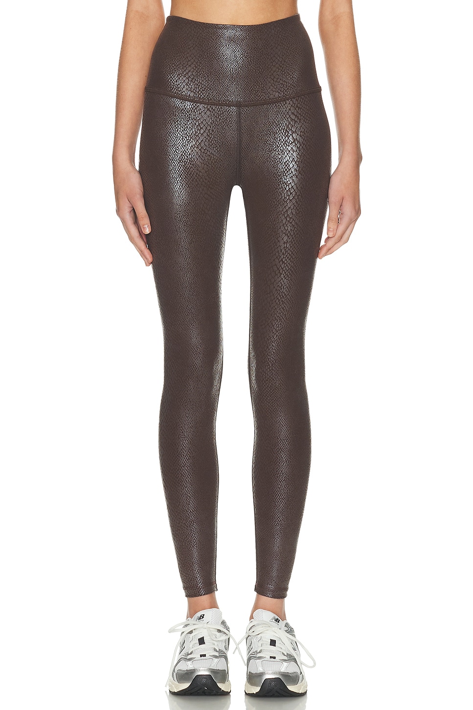 Beyond Yoga Powershine High Waisted Midi Legging In Brown