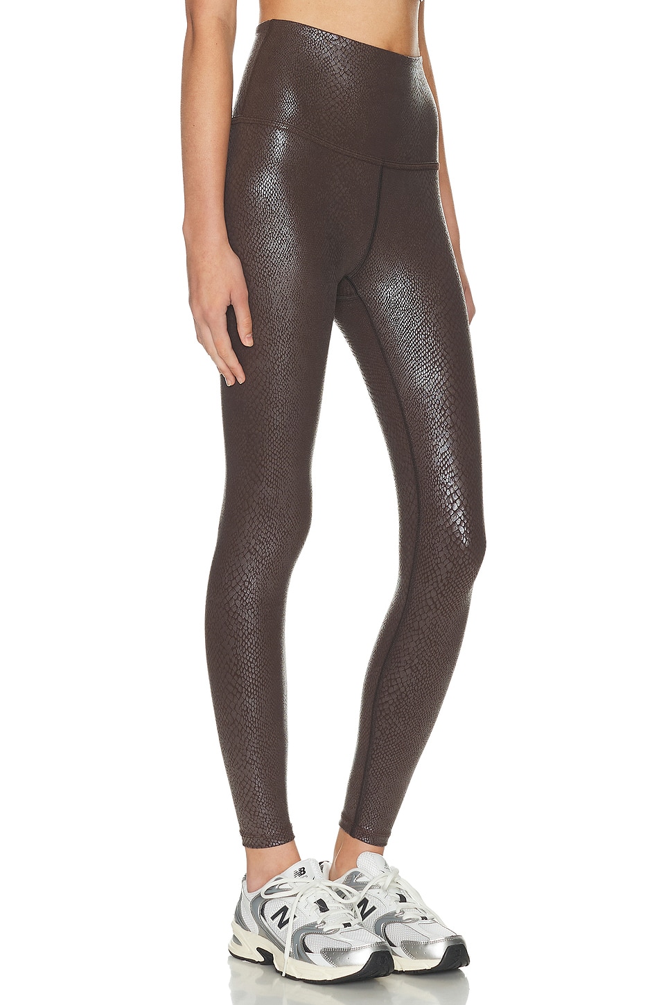Beyond Yoga Powershine High Waisted Midi Legging In Brown