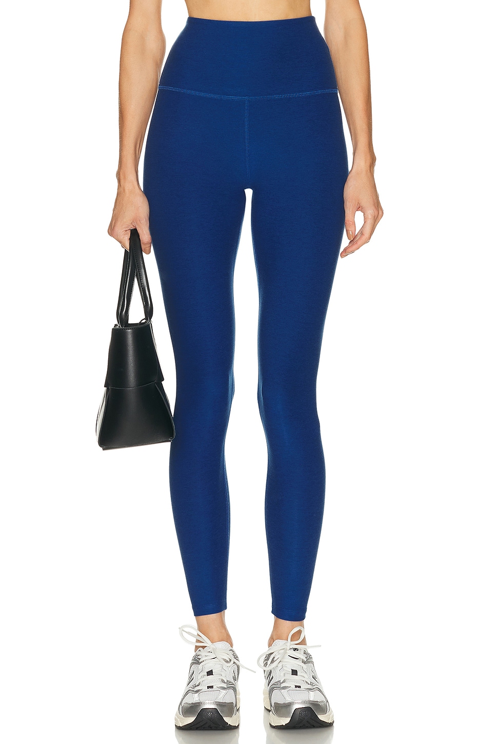 Image 1 of Beyond Yoga Spacedye Caught in The Midi High Waisted Legging in Marine Blue Heather
