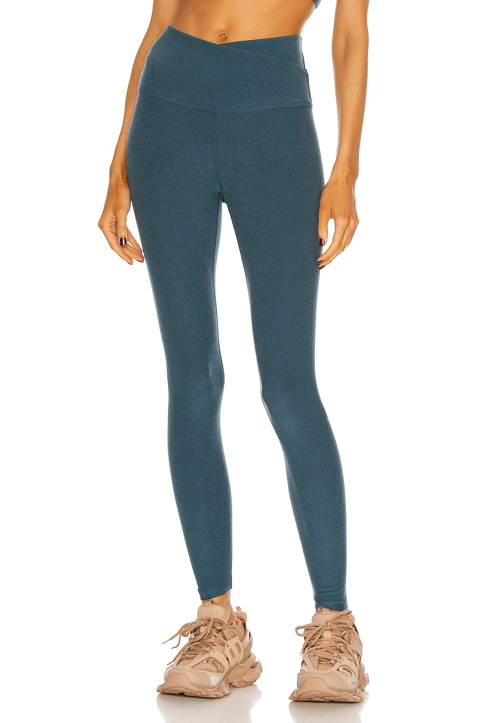 Image 1 of Beyond Yoga At Your Leisure Legging in Stellar Blue Heather