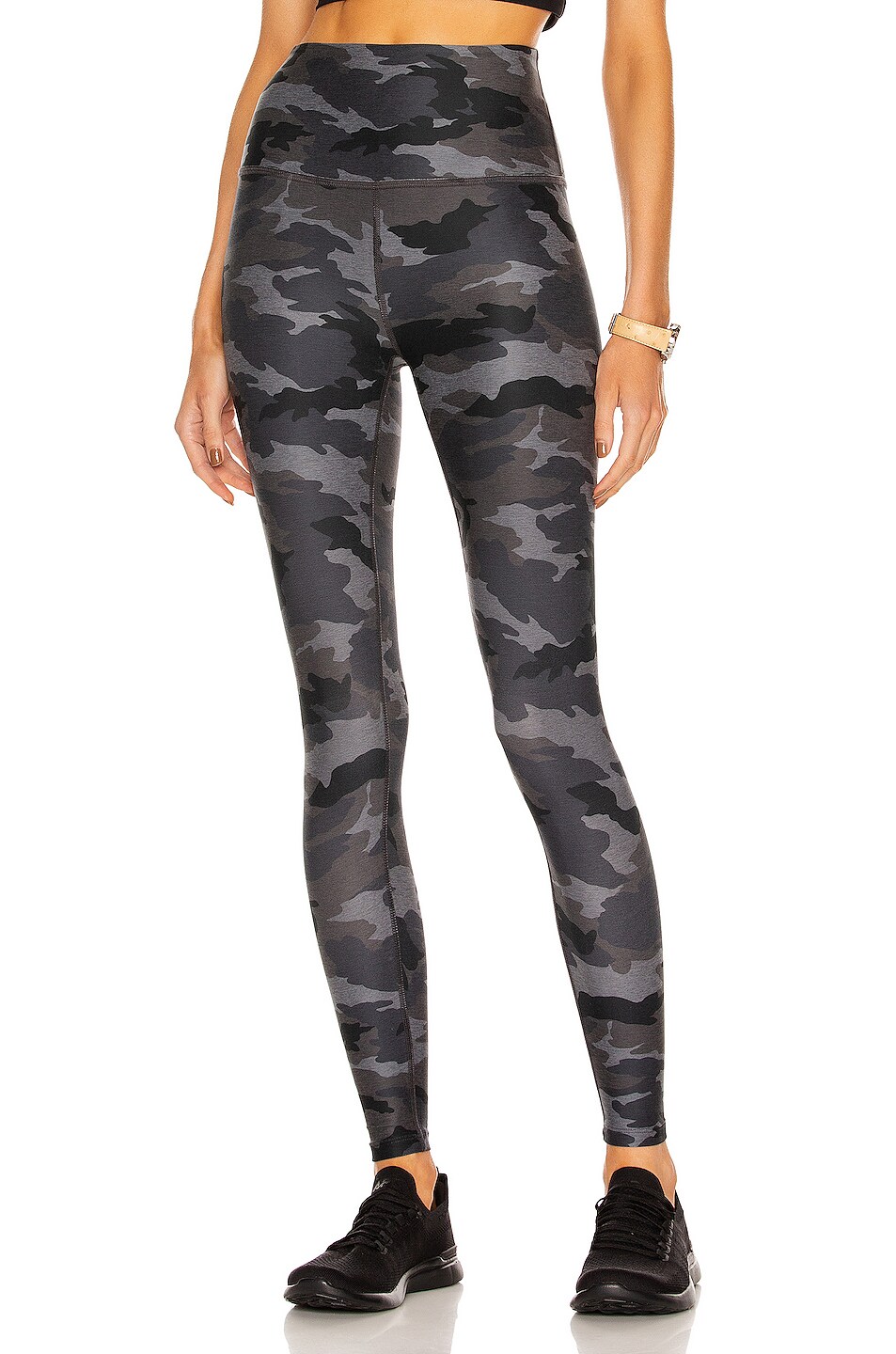 Image 1 of Beyond Yoga Spacedye Caught in the Midi Printed High Waisted Legging in Silver Mist Camo