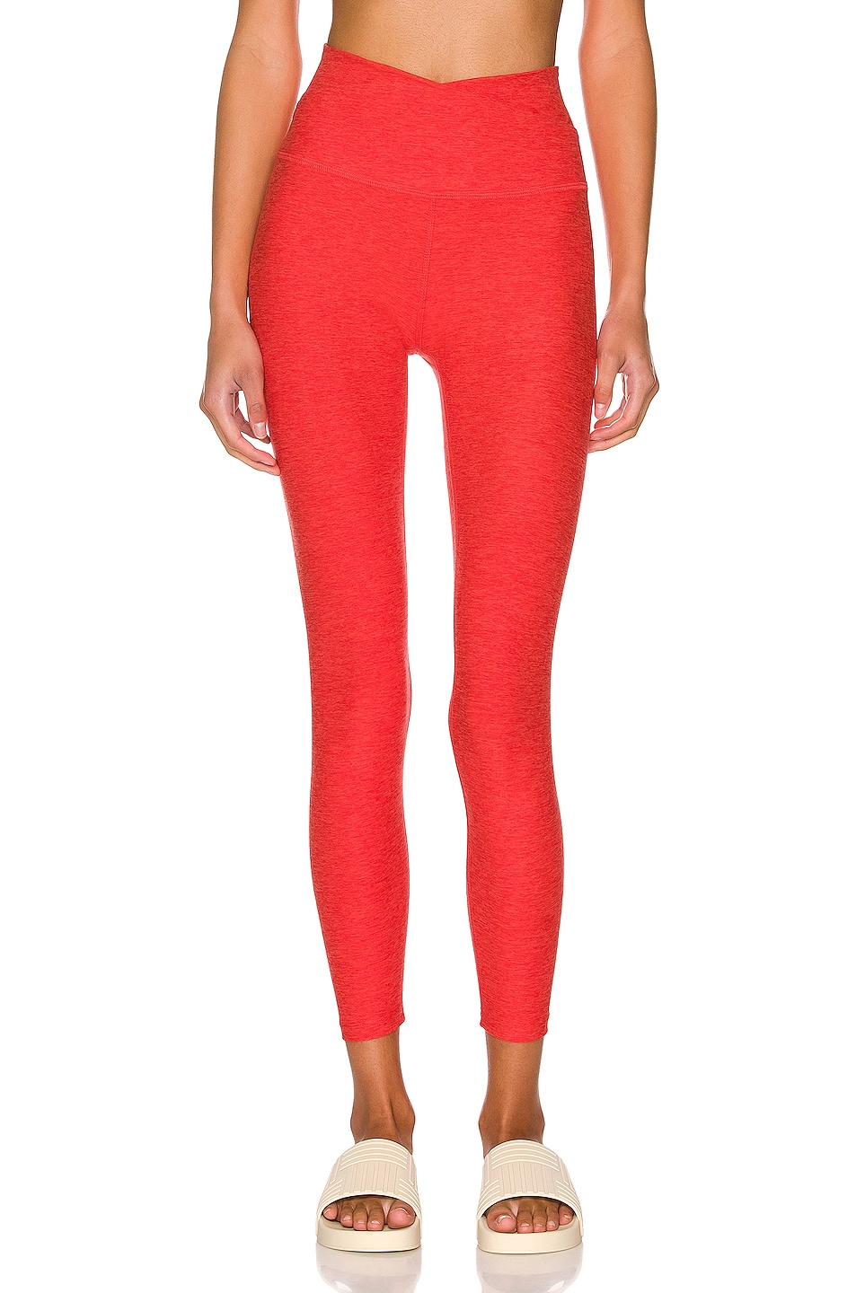 Image 1 of Beyond Yoga Spacedye At Your Leisure High Waisted Legging in Redflower Scarlet