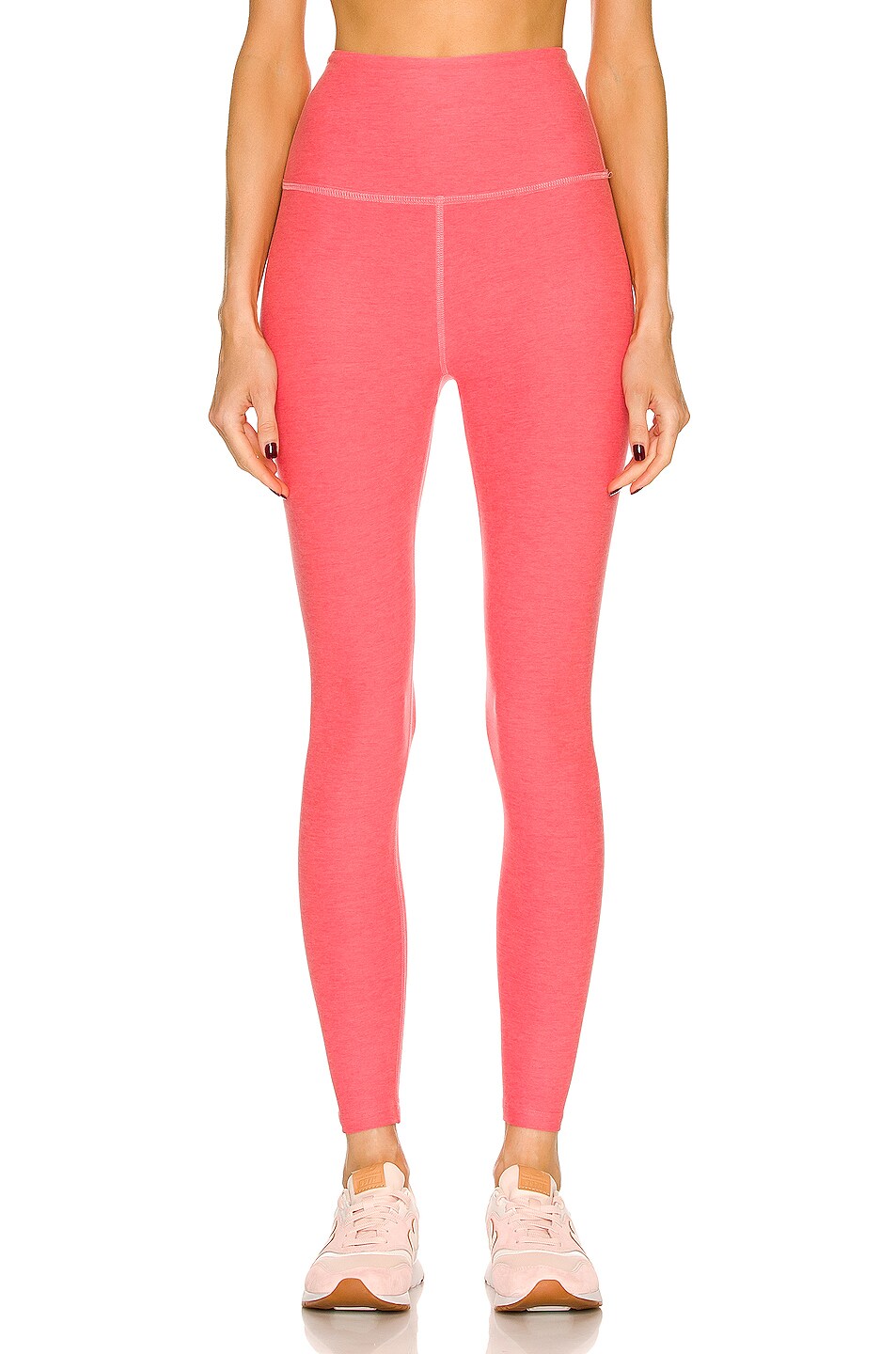 Image 1 of Beyond Yoga Spacedye Caught in the Midi High Waisted Legging in Pink Crush Rose