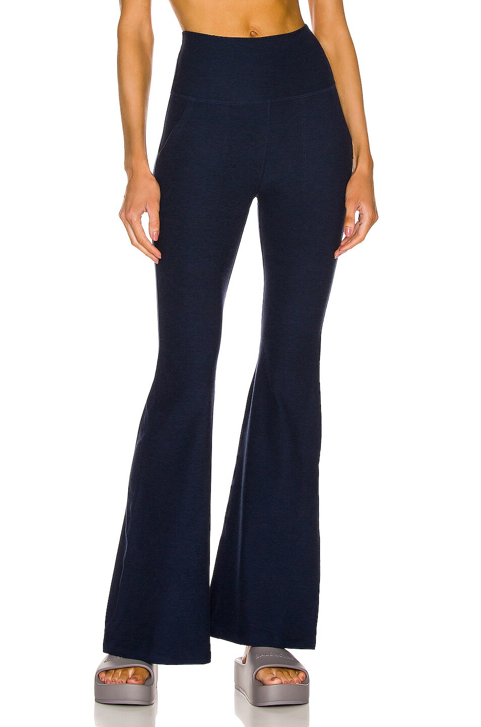 Beyond Yoga Spacedye All Day Flare High Waisted Pant in Nocturnal Navy