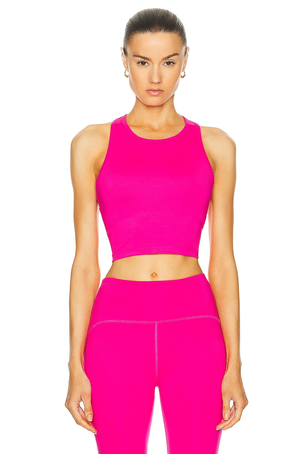 Image 1 of Beyond Yoga Power Beyond Strive Cropped Tank Top in Pink Energy