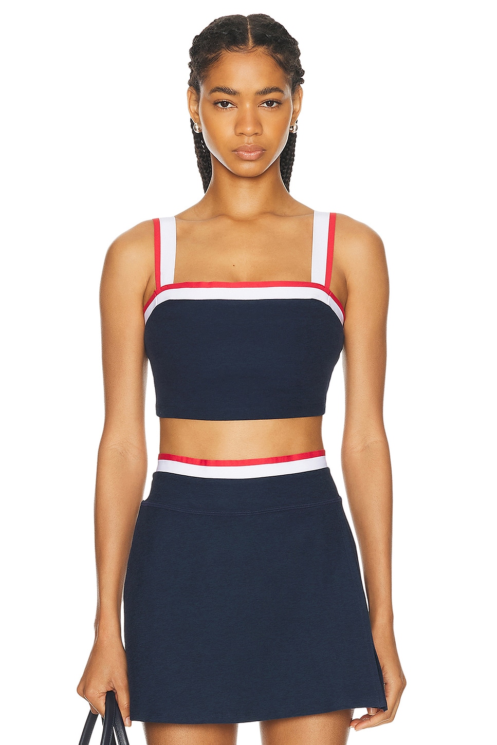 Image 1 of Beyond Yoga Spacedye Sea You There High Cropped Tank in Nocturnal Navy