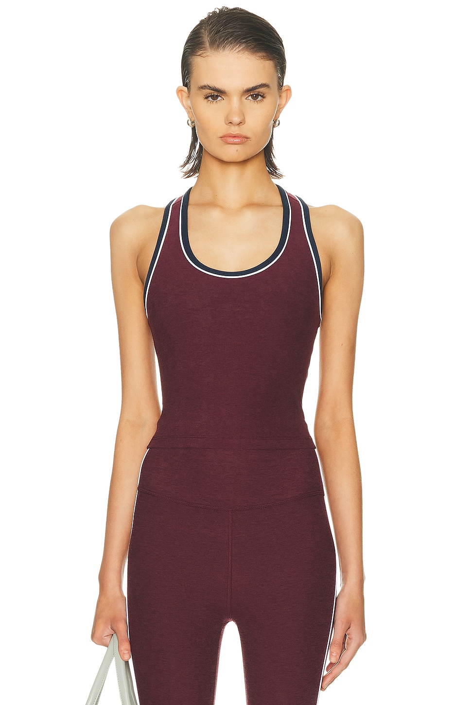 Image 1 of Beyond Yoga Spacedye Ready Tank in Midnight Burgundy Heather