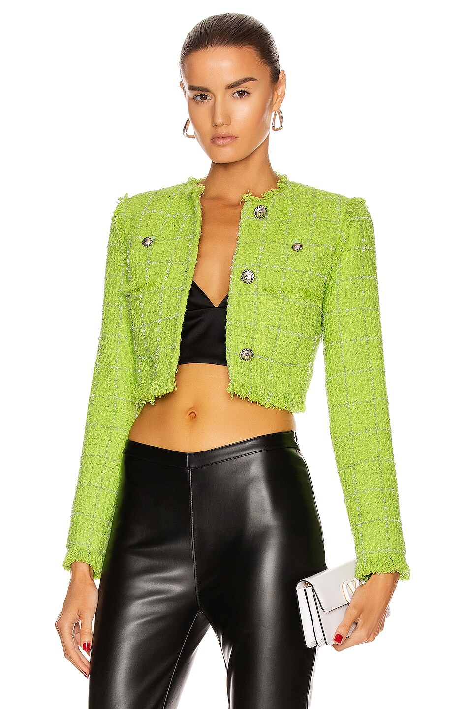 Image 1 of BROGNANO Tweed Lady Jacket in Green