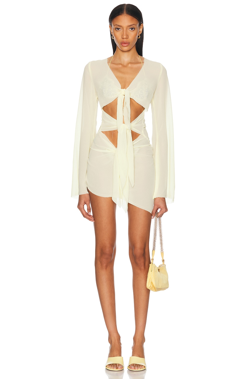 Image 1 of Bananhot Maci Mini Dress in Daisy Yellow