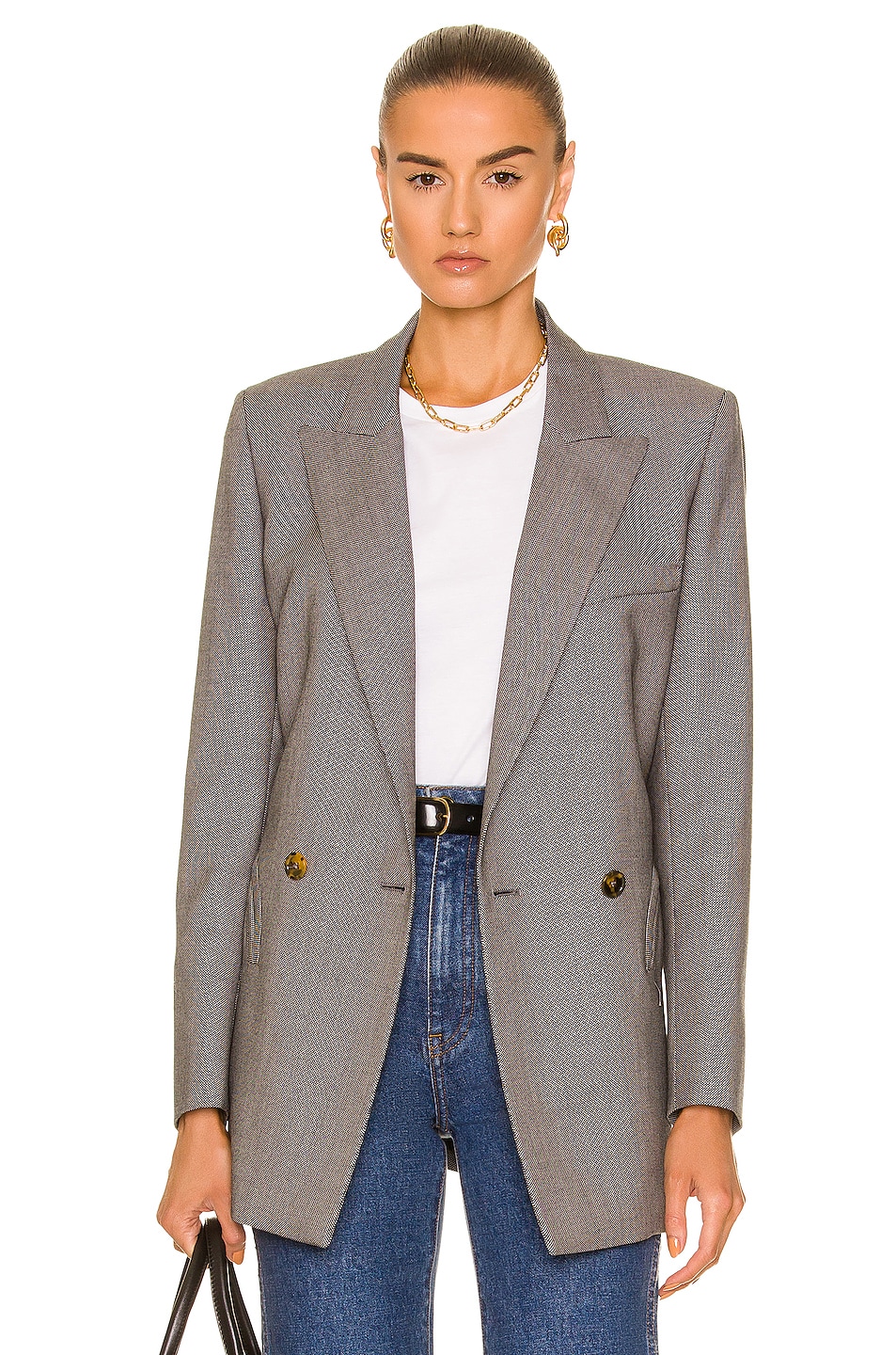 Image 1 of Blaze Milano Gone Away Everyday Double Breasted Blazer in Grey