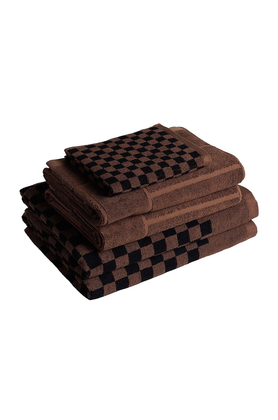 Image 1 of BAINA Organic Cotton Towel Set 09 in Tabac & Noir