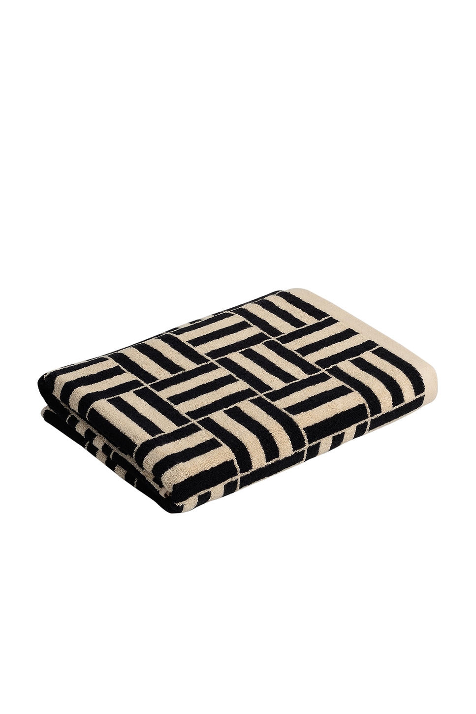 Baina Pool Towel In Sand & Noir