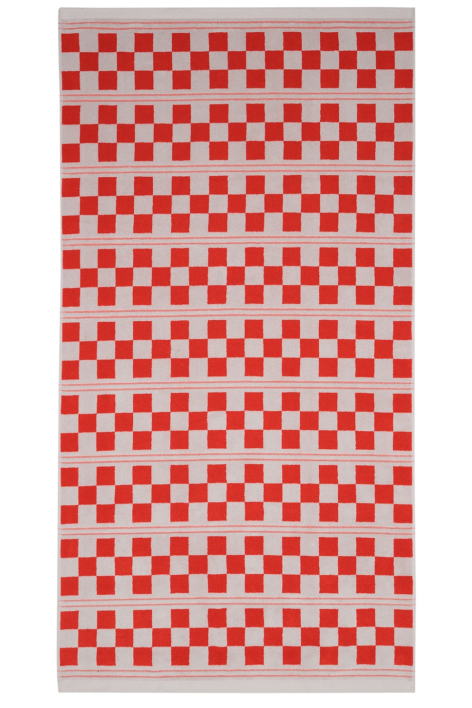 Image 1 of BAINA Pool Towel in Cloud & Ranch Red