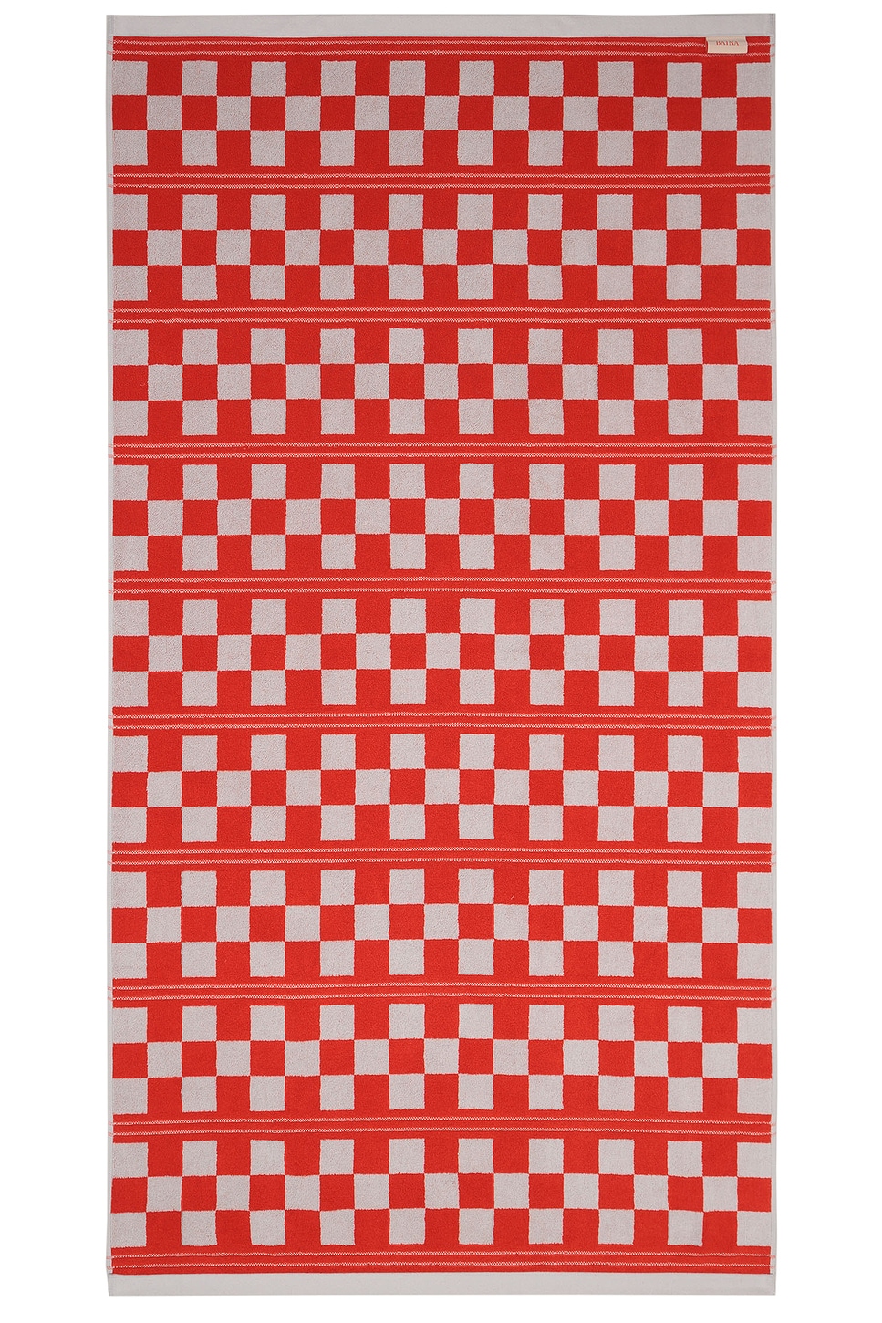 Baina Pool Towel In Cloud & Ranch Red